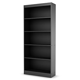 5-Shelf Bookcase - Black by South Shore
