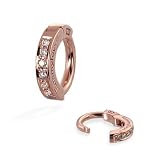 TummyToys 14K Rose Gold Real Diamond Pave Belly Button Ring Simply the Best Navel Rings