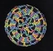 Rainbow Multi Floral Crocheted Hair Bun Cover- MEDIUM