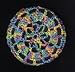 Rainbow Multi Floral Crocheted Hair Bun Cover- MEDIUM