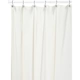 Carnation Home Fashions 72 Long by 108-Inch Wide Extra Wide Vinyl Shower Curtain, White by 