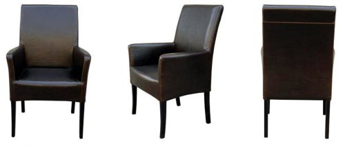Buy Baxton Furniture Studios Tall Leather Dining Armchair, Espresso Brown online at Discounted New and Used prices. Delivered to your door with Off-The-Bookshelf.