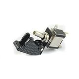 New 12V/20A Amber Racing Car Carbon Fiber Toggle Switch