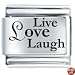 Clearly Charming Live Love Laugh Laser Etched Italian Charm