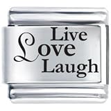 ClearlyCharmingLiveLoveLaughLaserEtchedItalianCharm