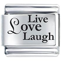 Clearly Charming Live Love Laugh Laser Etched Italian Charm