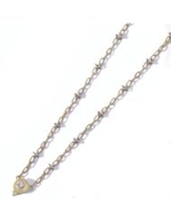 14k Solid Gold Grape Bezel Diamond Necklace (0.15 ct.tw.)