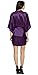 SlickBlue Womens Kimono Robe Satin Bridesmaid Lounge Sleepwear -Purple, Medium