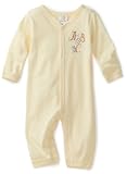 ABSORBA Unisex-baby Newborn Layette Loungewear Solid Embroidered Coverall Suit, Yellow, 0/3