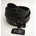 Buckle-G�rtel, Alt-Leder schwarz, Adler Branding, S-2XL