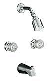KOHLER K-T15201-7-CP Coralais Bath and Shower Faucet Trim with Sculptured Acrylic Handles, Valve Not Included, Polished Chrome
