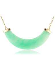 Kenneth Jay Lane Polished Gold and Jade Bib Necklace