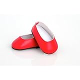 Red Leather Dress Shoes - Shoes for 18 inch Dolls