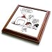 Sean Boley Cartoon about Santa and Video Games for Christmas - 8x8 Trivet With 6x6 Ceramic Tile