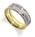 Jewelry : 9 MM 14 KT Two tone Gold Comfort Fit Wedding Band 14k Ring