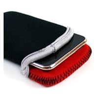 Kroo Red or Black Reversible Neoprene Sleeve Carrying Case Cover for VIZIO 8-Inch Tablet with WiFi - VTAB1008
