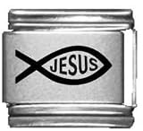 Clearly Charming Christian Fish Laser Italian Charm