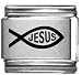 Clearly Charming Christian Fish Laser Italian Charm