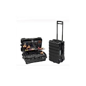Stream-lined Tool Case with Built-in Cart: 11" H x 21 1/2" W x 12 1/2" D