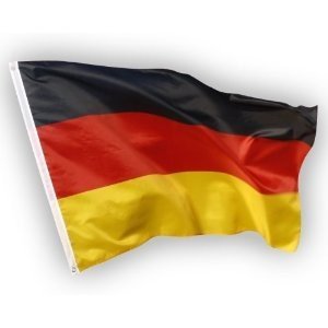 Deutschland Fahne, EM / WM Fan Flagge aus Stoff mit doppelt umsäumten Fahnenrand, 2 Messing-Ösen zum Hissen, auch für Fahnenmast (ohne Stab), Wind- und Wetterfest, Fanartikel Europameisterschaft 2016