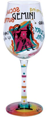 Lolita Love My Sign, Gemini Wine Glass
