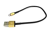 【耐荷重430kg】壊れる部分を素材強化! 強化ナイロンケーブルを使用し絡まりづらいmicroUSB充電通信ケーブル ゴールド(20cm) QX-044 QX-044GO