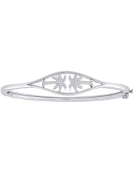 Sterling Silver 1/5 ct. Diamond Palm Tree Bracelet