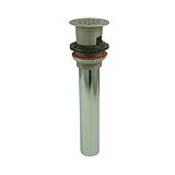 Elements of Design EB5008 P.O.Plug 1-1/4x6 Solid Grid Strainer, Satin Nickel