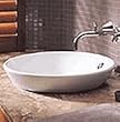 Caroma 661048W Leda Vasque Inset Bathroom Sink White