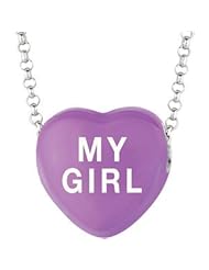 Genuine IceCarats Designer Jewelry Gift Sterling Silver 16" Sweethearts Necklace W/Box. 11X14 Mm Sweethearts Purple Enamel My Girl 16 Inch Necklace W/Box 16" Sweethearts Necklace W/Box In Sterling Silver