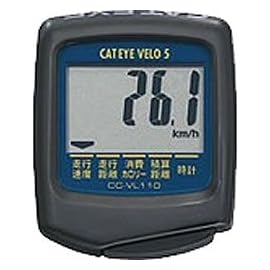 キャットアイ サイクルコンピュータ ベロ5 ブラック CC-VL110