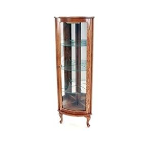 Unfinished Red Oak Curio Cabinet Furniture Kit  (Restorers)
