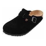 Birkenstock Boston Soft Footbed Clog,Black Suede,41 M EU