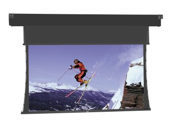 Da-Lite Tensioned Ceiling Recessed 72 Diagonal Video, HDTV, Letterbox and Cinemascope Multiple Aspect Ratio Home Theater Electric Screen with High Contrast Audio Vision Fabric