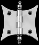 Door Hinges Chrome Solid Brass, Butterfly Hinge 3 x 3 Chrome 60063/92157