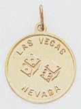 Las Vegas Disc Charm -A2982