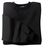 NEW Port Authority Signature - Sueded Finish Crewneck Sweatshirt Black-L