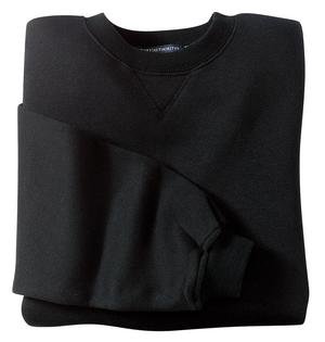 NEW Port Authority Signature - Sueded Finish Crewneck Sweatshirt Black-4XL