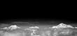 Alaska's Mt. Foraker, Mt. Hunter, Mt. McKinley, l to r, Above the Clouds in B&W - Chilling 16x20-inch Photographic Print by Carol M. Highsmith