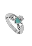 Boma Sterling Silver Turquoise Claddagh Ring