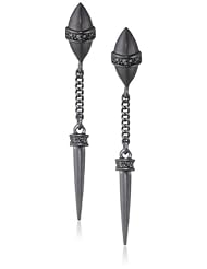 Sam Edelman Marquis Spike Hematite Drop Earrings