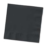 Creative Converting Value Pack Paper Beverage Napkins, Black Velvet, 150-Count