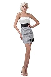 Strapless Sleeveless Satin/Silk  Backless Evening Dress  With a Bow(s)