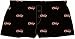 Cheer Wording Cheerleading Black Jersey Cotton Girl Boxers Mini Itty Bitty Shorts 1 Inseam, Covered elastic waist, 100% cotton, available in 5 adult sizes