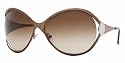 VERSACE 2098 VE2098 123313 BROWN METAL BROWN GRADIENT LENS OVERSIZED SUNGLASSES SHADES