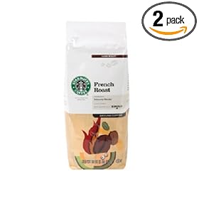 Starbucks Ground Coffee, French Roast, 16-Ounce Bags (Pack of 2):  Grocery &amp; Gourmet Food