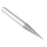 uxcell　 軸付き砥石 ダイヤモンドバー　研削ビット　6mmテーパーノーズ　　5個入り