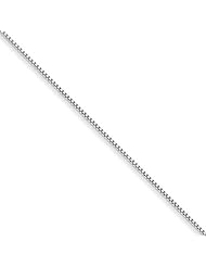 .925 Sterling Silver 1.25mm Half Round Box Chain