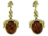 14K Gold Amber Earrings