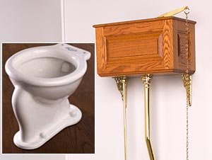 Buy Raised Panel High Tank Toilet - Traditional Bowl - Polished Chrome (Mac the Antique Plumber Toilets, Plumbing, Toilets & Bidets, Toilets)